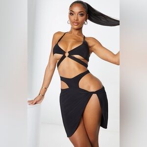 PrettyLittleThing Black Swim Coverup